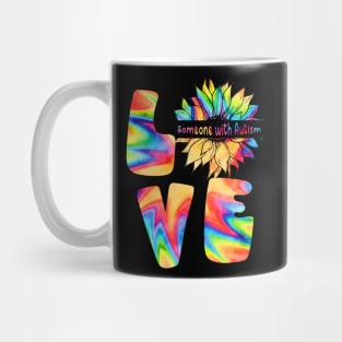 Some One With Autism Tie Dye Mug